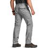 CQR Men’s Flex Stretch Tactical Pants, Water Resistant Ripstop Cargo Pants, Lightweight EDC Outdoor Work Hiking Pants(Tac-stretch Cargo Zip Stone)
