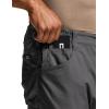 CQR Men’s Flex Stretch Tactical Pants, Water Resistant Ripstop Cargo Pants, Lightweight EDC Outdoor Work Hiking Pants(Tac-stretch Charcoal)