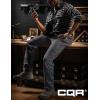 CQR Men’s Flex Stretch Tactical Pants, Water Resistant Ripstop Cargo Pants, Lightweight EDC Outdoor Work Hiking Pants(Tac-stretch Charcoal)