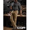 CQR Men’s Flex Stretch Tactical Pants, Water Resistant Ripstop Cargo Pants, Lightweight EDC Outdoor Work Hiking Pants(Tac-stretch Cougar)