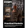 CQR Men’s Flex Stretch Tactical Pants, Water Resistant Ripstop Cargo Pants, Lightweight EDC Outdoor Work Hiking Pants(Tac-stretch Dark Brown)