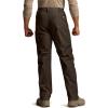 CQR Men’s Flex Stretch Tactical Pants, Water Resistant Ripstop Cargo Pants, Lightweight EDC Outdoor Work Hiking Pants(Tac-stretch Dark Brown)