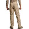 CQR Men’s Flex Stretch Tactical Pants, Water Resistant Ripstop Cargo Pants, Lightweight EDC Outdoor Work Hiking Pants(Tac-stretch Khaki)
