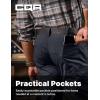 CQR Men’s Flex Stretch Tactical Pants, Water Resistant Ripstop Cargo Pants, Lightweight EDC Outdoor Work Hiking Pants(Tac-stretch Operator Navy)