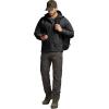CQR Men’s Hooded Tactical Softshell Jacket, Water Resistant Fleece Lined Hoodie, Winter Outdoor Hunting Hiking Rain Wind(Modern Black)