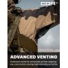 CQR Men’s Hooded Tactical Softshell Jacket, Water Resistant Fleece Lined Hoodie, Winter Outdoor Hunting Hiking Rain Wind(Modern Coyote)