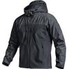 CQR Men’s Hooded Tactical Softshell Jacket, Water Resistant Fleece Lined Hoodie, Winter Outdoor Hunting Hiking Rain Wind(Modern Heather Dark Grey)