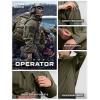 CQR Men’s Hooded Tactical Softshell Jacket, Water Resistant Fleece Lined Hoodie, Winter Outdoor Hunting Hiking Rain Wind(Modern Soil Green)