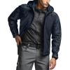 CQR Men’s Hooded Tactical Softshell Jacket, Water Resistant Fleece Lined Hoodie, Winter Outdoor Hunting Hiking Rain Wind(Operator X Pro Operator Navy)