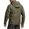 CQR Men’s Hooded Tactical Softshell Jacket, Water Resistant Fleece Lined Hoodie, Winter Outdoor Hunting Hiking Rain Wind(Operator X Pro Soil Green)