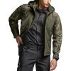 CQR Men’s Hooded Tactical Softshell Jacket, Water Resistant Fleece Lined Hoodie, Winter Outdoor Hunting Hiking Rain Wind(Operator X Pro Soil Green)