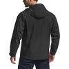 CQR Men’s Hooded Tactical Softshell Jacket, Water Resistant Fleece Lined Hoodie, Winter Outdoor Hunting Hiking Rain Wind(Stealth Black)