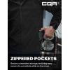 CQR Men’s Hooded Tactical Softshell Jacket, Water Resistant Fleece Lined Hoodie, Winter Outdoor Hunting Hiking Rain Wind(Stealth Black)