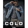 CQR Men’s Lightweight Insulated Jacket, Windproof Packable Water Resistant Warm Active Coat for Hiking Work Outdoor Tactical(Frame Shadow Grey & Stone Blue)