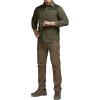CQR Men’s Lightweight Insulated Jacket, Windproof Packable Water Resistant Warm Active Coat for Hiking Work Outdoor Tactical(Layer Army Green & Soil Green)