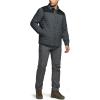 CQR Men’s Lightweight Insulated Jacket, Windproof Packable Water Resistant Warm Active Coat for Hiking Work Outdoor Tactical(Layer Black & Shadow Grey)