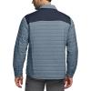 CQR Men’s Lightweight Insulated Jacket, Windproof Packable Water Resistant Warm Active Coat for Hiking Work Outdoor Tactical(Layer Navy & Stone Blue)