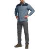 CQR Men’s Lightweight Insulated Jacket, Windproof Packable Water Resistant Warm Active Coat for Hiking Work Outdoor Tactical(Layer Navy & Stone Blue)