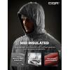 CQR Men’s Lightweight Insulated Jacket, Windproof Packable Water Resistant Warm Active Coat for Hiking Work Outdoor Tactical(Lightweight Charcoal)