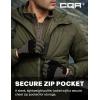 CQR Men’s Lightweight Insulated Jacket, Windproof Packable Water Resistant Warm Active Coat for Hiking Work Outdoor Tactical(Veil Soil Green)