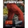 CQR Men’s Lightweight Vent Hiking Pants, Water-Resistant & Breathable Sports Outdoor Athletic Pants with Elastic Waist(Ascend Bolt Burnt Orange)