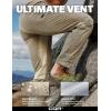 CQR Men’s Lightweight Vent Hiking Pants, Water-Resistant & Breathable Sports Outdoor Athletic Pants with Elastic Waist(Ascend Crux Alamo Khaki)