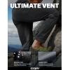 CQR Men’s Lightweight Vent Hiking Pants, Water-Resistant & Breathable Sports Outdoor Athletic Pants with Elastic Waist(Ascend Crux Black)