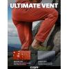 CQR Men’s Lightweight Vent Hiking Pants, Water-Resistant & Breathable Sports Outdoor Athletic Pants with Elastic Waist(Ascend Crux Burnt Orange)