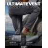 CQR Men’s Lightweight Vent Hiking Pants, Water-Resistant & Breathable Sports Outdoor Athletic Pants with Elastic Waist(Ascend Crux Carbon Grey)