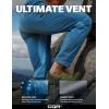 CQR Men’s Lightweight Vent Hiking Pants, Water-Resistant & Breathable Sports Outdoor Athletic Pants with Elastic Waist(Ascend Crux Glaucous)