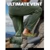 CQR Men’s Lightweight Vent Hiking Pants, Water-Resistant & Breathable Sports Outdoor Athletic Pants with Elastic Waist(Ascend Crux Lichen)