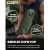 CQR Men’s Lightweight Vent Hiking Pants, Water-Resistant & Breathable Sports Outdoor Athletic Pants with Elastic Waist(Ascend Crux Lichen)