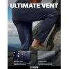 CQR Men’s Lightweight Vent Hiking Pants, Water-Resistant & Breathable Sports Outdoor Athletic Pants with Elastic Waist(Ascend Crux Polar Navy)