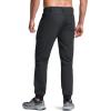 CQR Men’s Lightweight Vent Hiking Pants, Water-Resistant & Breathable Sports Outdoor Athletic Pants with Elastic Waist(Ascend Peak Black)