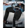 CQR Men’s Lightweight Vent Hiking Pants, Water-Resistant & Breathable Sports Outdoor Athletic Pants with Elastic Waist(Ascend Peak Black)