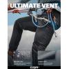 CQR Men’s Lightweight Vent Hiking Pants, Water-Resistant & Breathable Sports Outdoor Athletic Pants with Elastic Waist(Ascend Peak Carbon Grey)