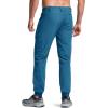 CQR Men’s Lightweight Vent Hiking Pants, Water-Resistant & Breathable Sports Outdoor Athletic Pants with Elastic Waist(Ascend Peak Glaucous)