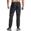 CQR Men’s Lightweight Vent Hiking Pants, Water-Resistant & Breathable Sports Outdoor Athletic Pants with Elastic Waist(Ascend Peak Utility Camo Black)