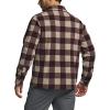 CQR Men’s Long Sleeve Heavyweight Fleece Shirts, Plaid Button Up Shirt, Warm Outdoor Casual Shirt with Pockets(Bush Blend Country Wine)