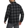 CQR Men’s Long Sleeve Heavyweight Fleece Shirts, Plaid Button Up Shirt, Warm Outdoor Casual Shirt with Pockets(Bush Blend Fog Grey)