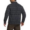 CQR Men’s Long Sleeve Heavyweight Fleece Shirts, Plaid Button Up Shirt, Warm Outdoor Casual Shirt with Pockets(Bush Blend Uncharted Black)