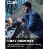 CQR Men’s Long Sleeve Heavyweight Fleece Shirts, Plaid Button Up Shirt, Warm Outdoor Casual Shirt with Pockets(Bush Blend Uncharted Blue)