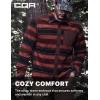 CQR Men’s Long Sleeve Heavyweight Fleece Shirts, Plaid Button Up Shirt, Warm Outdoor Casual Shirt with Pockets(Bush Blend Wild Autumn)