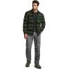 CQR Men’s Long Sleeve Heavyweight Fleece Shirts, Plaid Button Up Shirt, Warm Outdoor Casual Shirt with Pockets(Bush Blend Wild Forest)