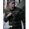 CQR Men’s Long Sleeve Heavyweight Fleece Shirts, Plaid Button Up Shirt, Warm Outdoor Casual Shirt with Pockets(Bush Blend Wild Forest)