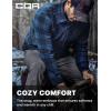 CQR Men’s Long Sleeve Heavyweight Fleece Shirts, Plaid Button Up Shirt, Warm Outdoor Casual Shirt with Pockets(Bush Blend Wind Blue)