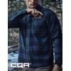 CQR Men’s Long Sleeve Heavyweight Fleece Shirts, Plaid Button Up Shirt, Warm Outdoor Casual Shirt with Pockets(Bush Blend Wind Blue)