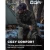 CQR Men’s Long Sleeve Heavyweight Fleece Shirts, Plaid Button Up Shirt, Warm Outdoor Casual Shirt with Pockets(Bush Blend Woody)