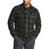 CQR Men’s Long Sleeve Heavyweight Fleece Shirts, Plaid Button Up Shirt, Warm Outdoor Casual Shirt with Pockets(Bush Blend Woody)