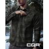 CQR Men’s Long Sleeve Heavyweight Fleece Shirts, Plaid Button Up Shirt, Warm Outdoor Casual Shirt with Pockets(Bush Blend Woody)